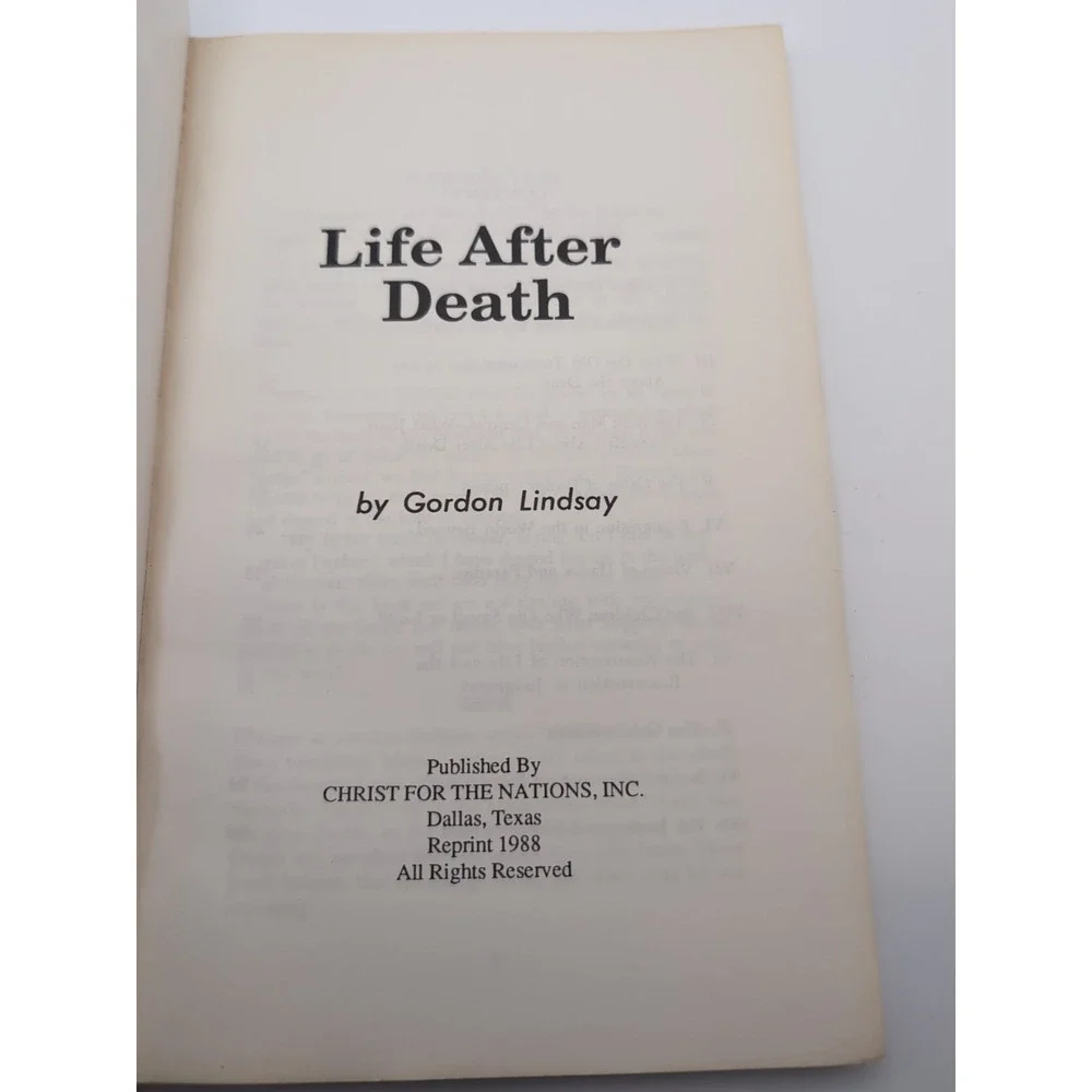 LIFE AFTER DEATH Lindsay, Gordon 1982 Softcover